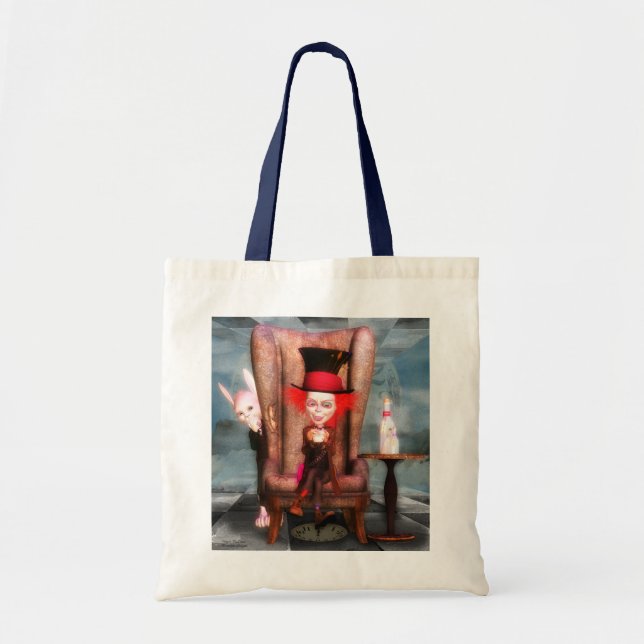 Mad As A Hatter Designer Alice In Wonderland Bag (Front)