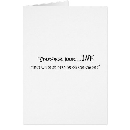 Mad at Mom Card: Drop Dead Fred Humor (Front)