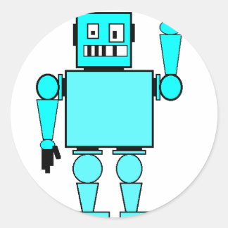 mad bad robot classic round sticker