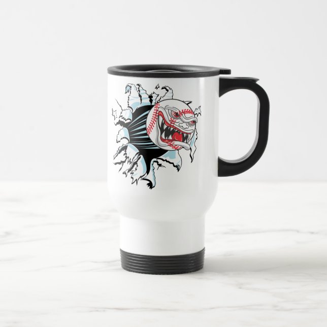 Mad Baseball Crash Travel Mug (Right)
