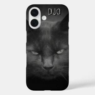Mad Black Cat iPhone 16 Case