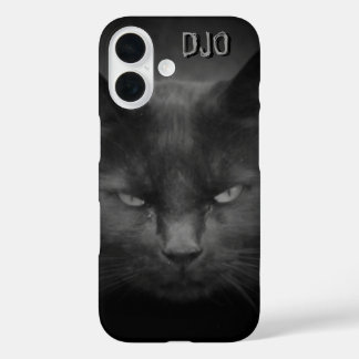 Mad Black Cat iPhone 16 Case