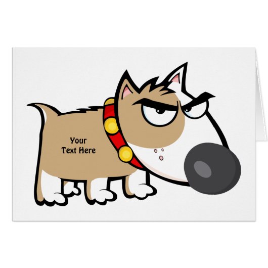 Mad Brown Dog (customizable) Cards (Front Horizontal)