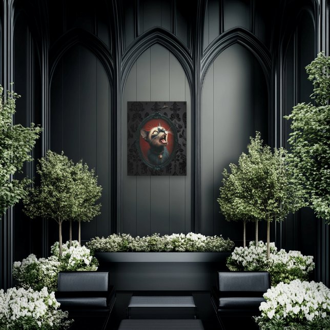 Mad Cat Faux Canvas Print (Creator Uploaded)