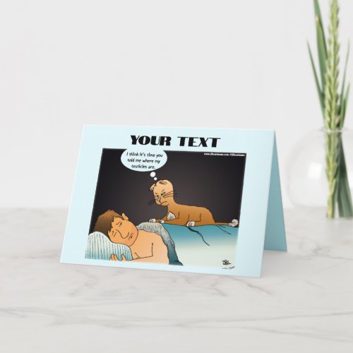 Mad Cat Folded Greeting Card