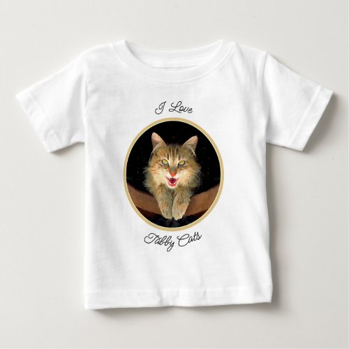Mad Cat Painting _ Cute Original Cat Art Baby T_Shirt