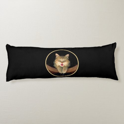 Mad Cat Painting _ Cute Original Cat Art Body Pillow