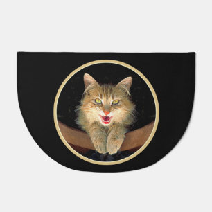 Mad Cat Painting - Cute Original Cat Art Doormat