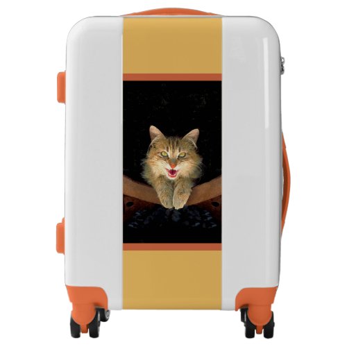 Mad Cat Painting _ Cute Original Cat Art Luggage