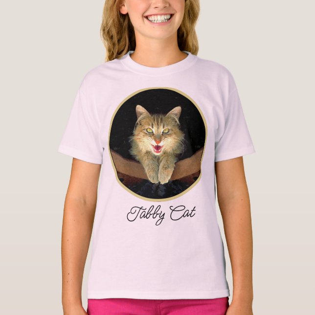 Mad Cat Painting - Cute Original Cat Art T-Shirt (Front)