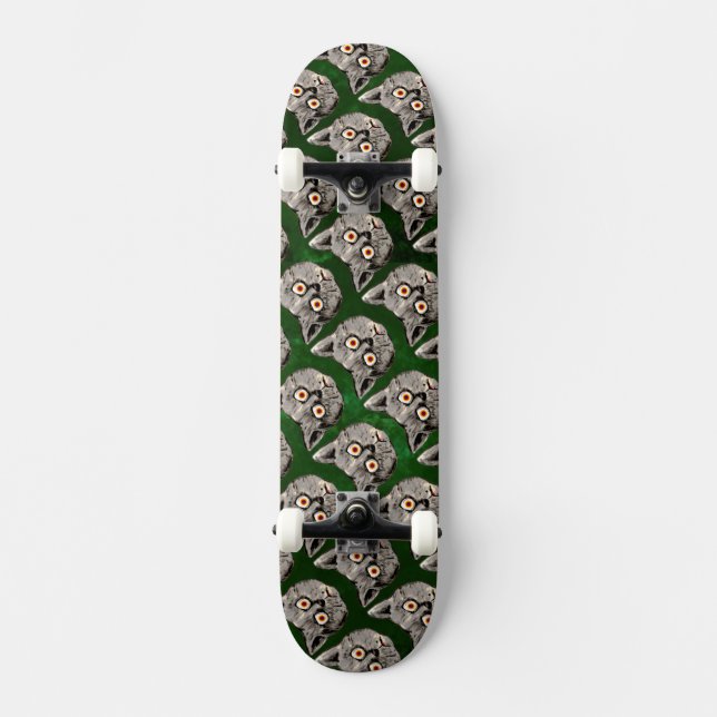 mad cat pattern skt skateboard deck (Front)