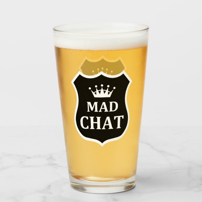 Mad Chat Glass (Front Filled)