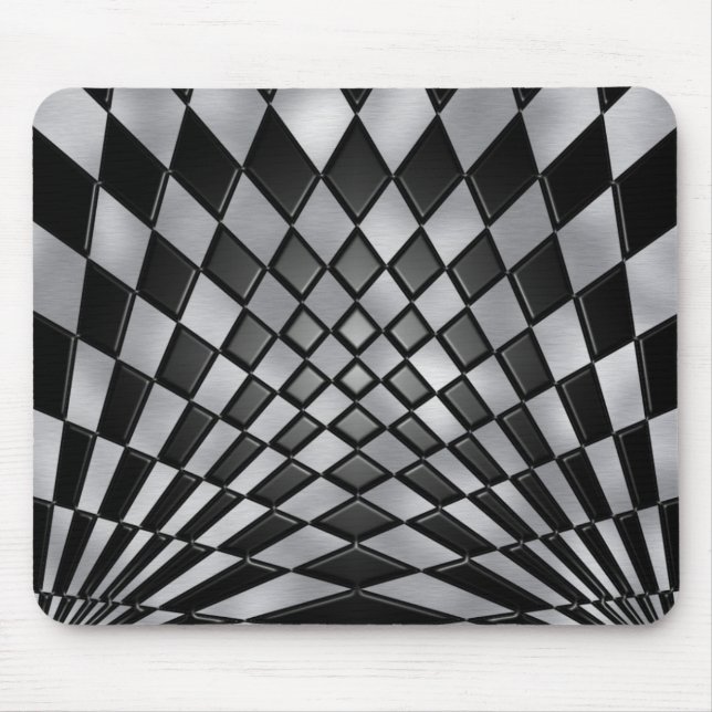 Mad Checkerboard Mouse Pad (Front)