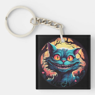 Mad Cheshire Cat Alice in Wonderland  Keychain