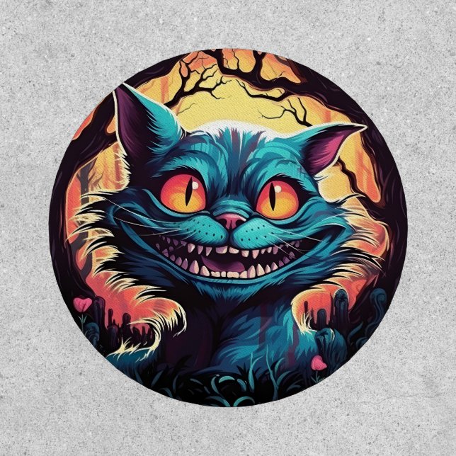 Mad Cheshire Cat Alice in Wonderland  Patch (Front)