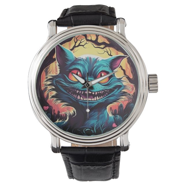 Mad Cheshire Cat Alice in Wonderland  Watch (Front)