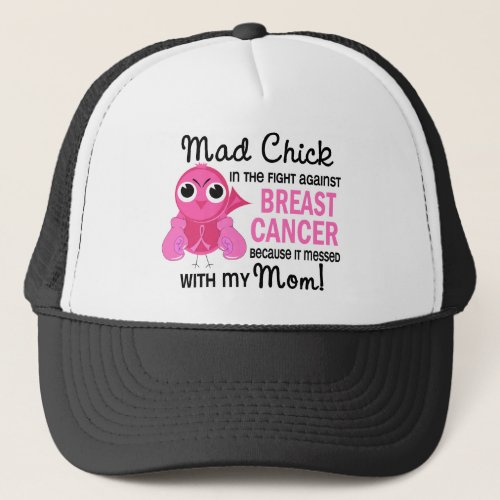 Mad Chick 2 Mom Breast Cancer Trucker Hat