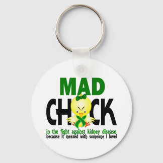 Mad Chick In The Fight Kidney Disease Keychain