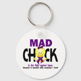 Mad Chick In The Fight Lupus Keychain