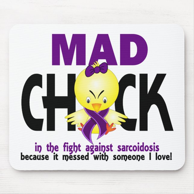 Mad Chick In The Fight Sarcoidosis Mouse Pad (Front)