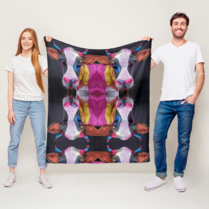 Mad Cow Fleece Blanket