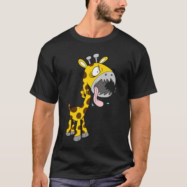 Mad Crazy Insane Angry Giraffe Shirt (Front)