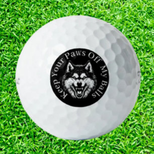 Mad Dog Wolf Golfers Golf Balls