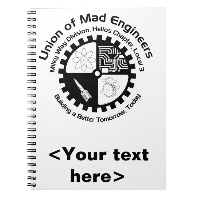 Mad Engineers Spiral Notebook (Front)