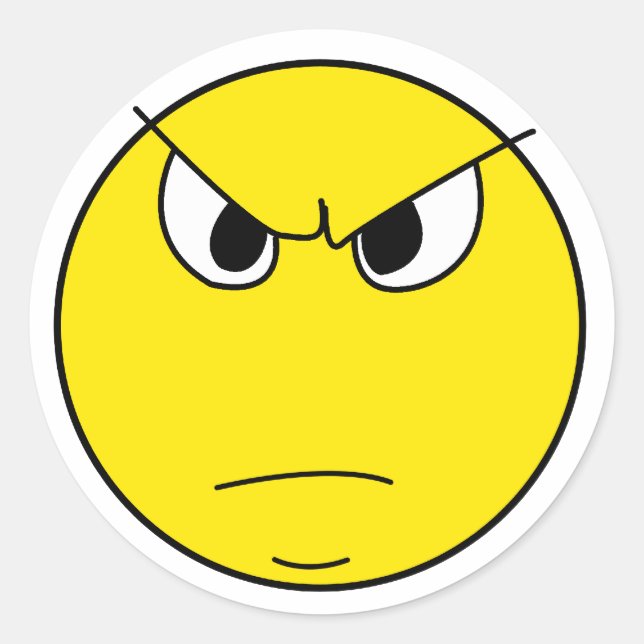 Mad Face Classic Round Sticker (Front)