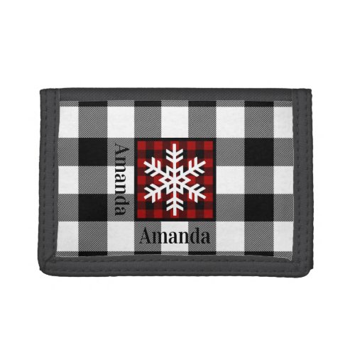 Mad for Plaid Tri_Fold Wallet with Name