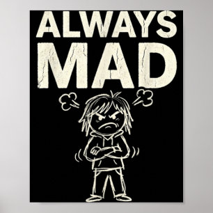 Mad Funny Y2k 90s 2000s Retro Sarcastic Humor Poster