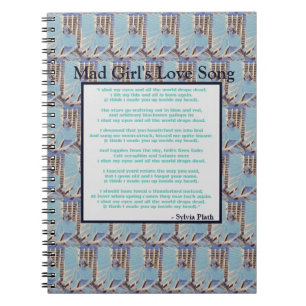 Mad Girl's Love Song By Sylvia Plath Clipboard Notebook