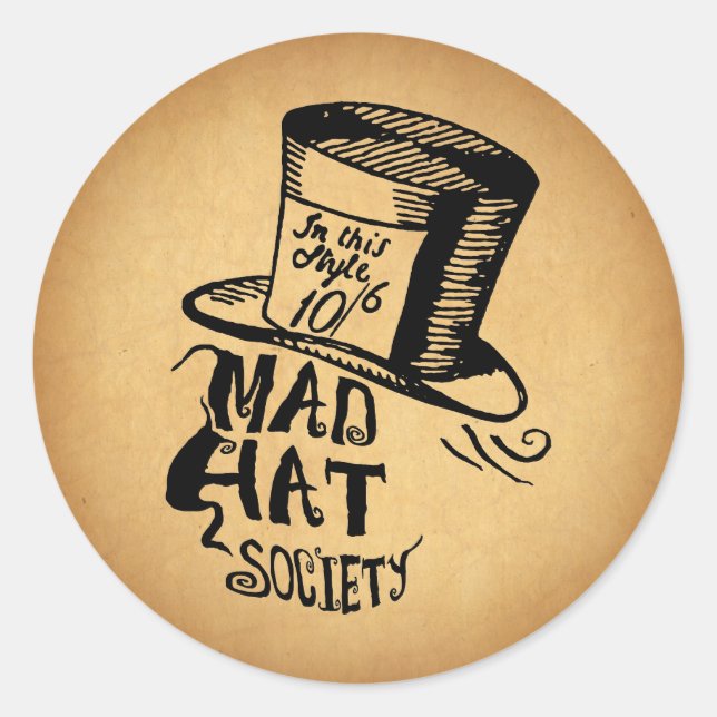 Mad Hat Society Classic Round Sticker (Front)