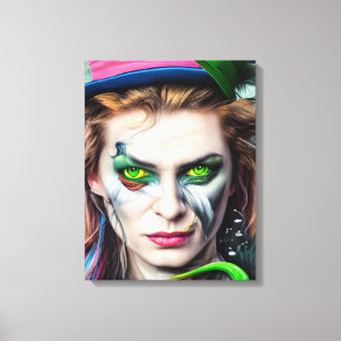 Mad Hatter AI generated art canvas print