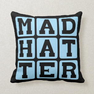 Mad Hatter, Alice in Wonderland Character Throw Pillow