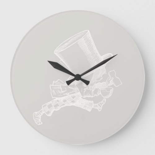 Mad Hatter Alice in Wonderland CUSTOM COLOR Large Clock