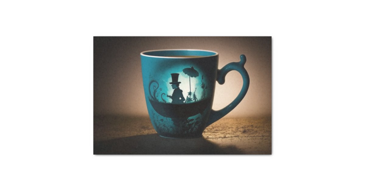 Mad Hatter Alice in Wonderland decoupage Tissue Paper Zazzle