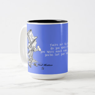 Mad Hatter Alice in Wonderland Muchier Muchness Two-Tone Coffee Mug