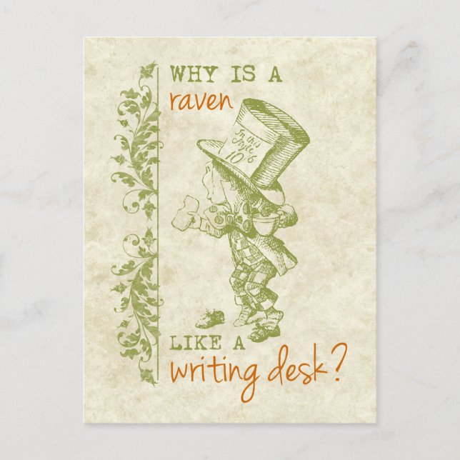 Mad Hatter, Alice in Wonderland Postcard (Front)