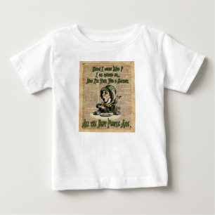 Mad Hatter,Alice In Wonderland,Quote Vintage Art Baby T-Shirt