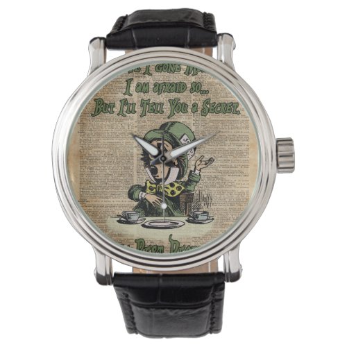 Mad HatterAlice In WonderlandQuote Vintage Art Watch