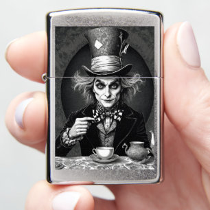 Mad Hatter Alice Inspired Gothic Vintage Zippo Lighter