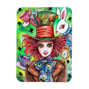Mad Hatter and Rabbit Magnet