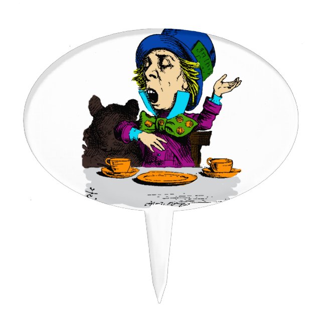 Mad Hatter at Tea from Alice in Wonderland Cake Topper (Front)