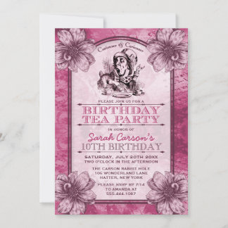 Mad Hatter Birthday Tea Party Invitations