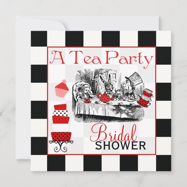 Mad Hatter Bridal Shower Invite (Front)