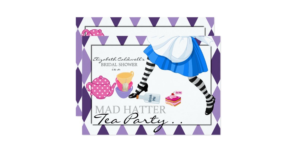 Mad Hatter Bridal Shower Invitations 10