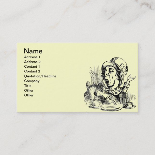 Mad Hatter Business Cards (Front)