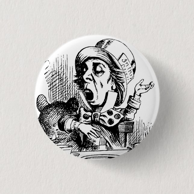 Mad Hatter by John Tenniel Button (Front)