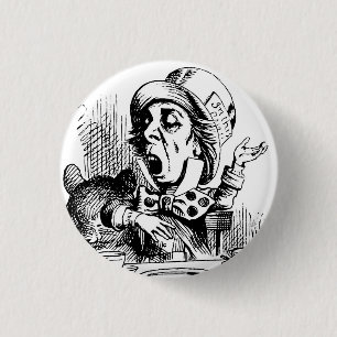 Mad Hatter by John Tenniel Button